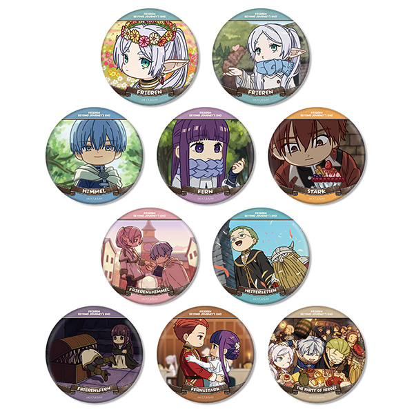 葬送のフリーレン　1〜13巻　描き下ろし缶バッジ4種類　ステッカー12種類セット GOODS｜アニメ『葬送のフリーレン』公式サイト